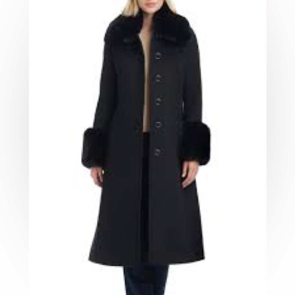 Vintage Wool and Cashmere Business Casual Black Women's Coat